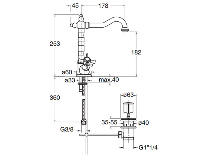 Смеситель для раковины CRISTINA CANOVA CN21792