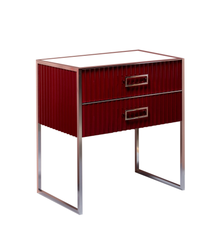 Тумба MONACO 80см h84см бордо глянец + хром под раковину моноблок