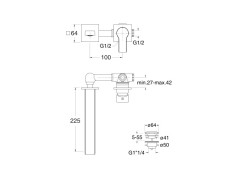 Смеситель для раковины настенный CRISTINA OMEGA OG23851