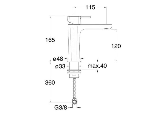 Смеситель для раковины CRISTINA KING KG91051