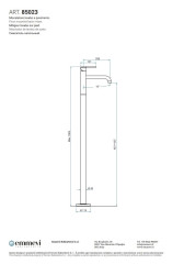 Emmevi Filobrass, однорычажный  напольный смеситель для раковины на 1 ноге (излив 20,8 см), цвет зачищенное золото