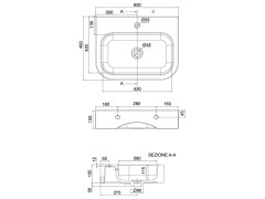 Раковина накладная/  подвесная Scarabeo NEXT 8308