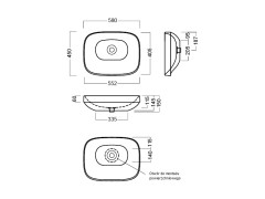 Раковина накладная HATRIA ABITO A0YXXA02