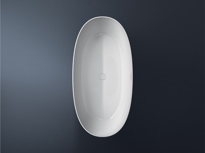 Ванна отдельностоящая из искусственного камня, белая глянцевая TREESSE VERA V065BL