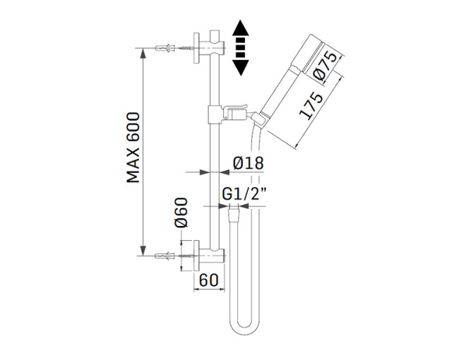 Душевой гарнитур MAMOLI GIO PONTI FN140001