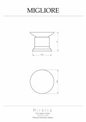 Mыльница настольная, керамика/бронза Migliore Mirella