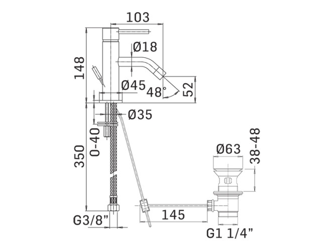 Смеситель для раковины MAMOLI PICO 43110000Z151