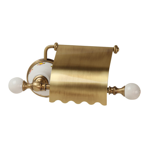 Бумагодержатель закрытый (с крышкой), керамика с декором/бронза Migliore Provance