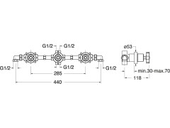Смеситель для душа CRISTINA CROSS ROAD CR11534