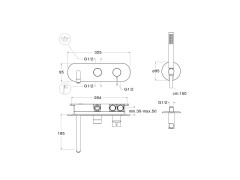 Смеситель для ванны CRISTINA PiC PM11013