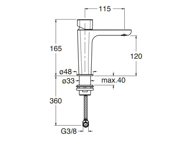 Смеситель для раковины CRISTINA KING KG92051
