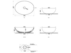 Раковина накладная CIELO ERA-ECO BAECO58 FN
