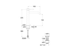 Смеситель для раковины CRISTINA PiX PX22728