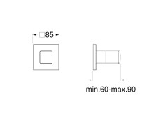 Наружный комплект для запорного клапана душа CRISTINA Thermostatic external parts XQ72034