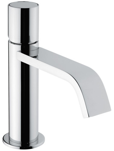 Emmevi Minu, однорычажный смеситель для раковины (излив 13 см), с донным клапаном click-clack, цвет хром