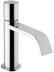 Emmevi Minu, однорычажный смеситель для раковины (излив 13 см), с донным клапаном click-clack, цвет хром