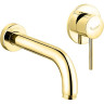 Emmevi Piper, встраиваемый в стену однорычажный смеситель для раковины, без донного клапана, цвет золото