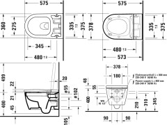 Унитаз подвесной безободковый DURAVIT ME BY STARCK 2510092000