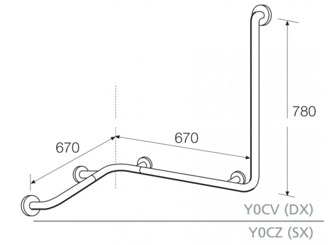 Поручень угловой HATRIA AUTONOMY Y0CV01