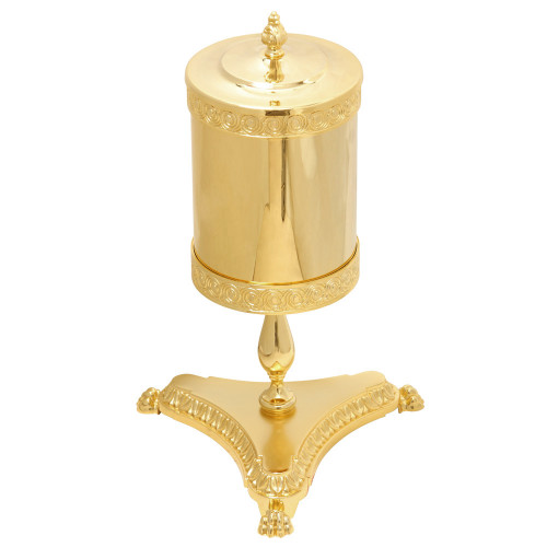 Ведро мусорное 5 л. на подставке, D35, H60 cм, золото Migliore Elisabetta