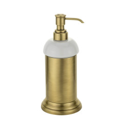 Дозатор жидкого мыла настольный, керамика/бронза Migliore Mirella