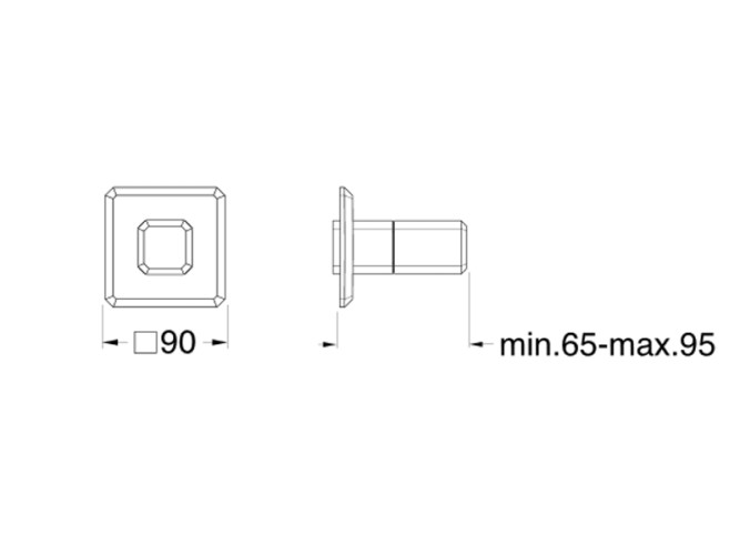 Наружный комплект для запорного клапана душа CRISTINA Thermostatic external parts IT72052