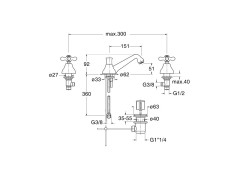 Смеситель для раковины CRISTINA IMPERO IM20152