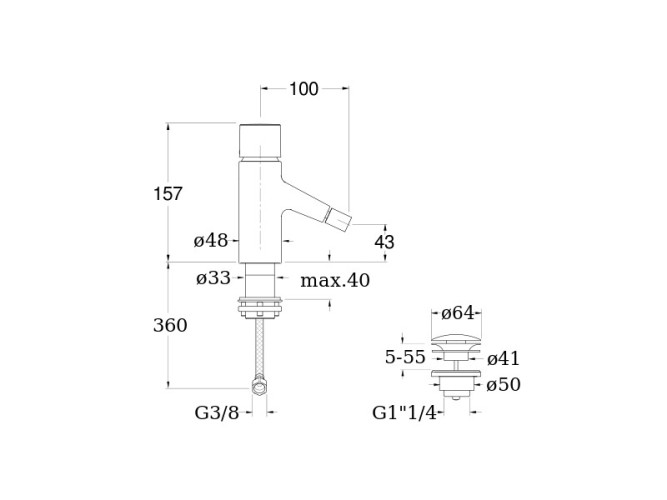 Смеситель для биде CRISTINA RUBINETTO RU32413