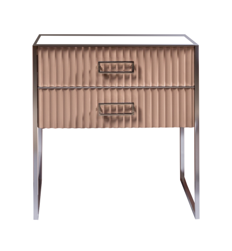 Тумба MONACO 80см h84см капучино глянец + хром под раковину моноблок