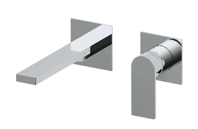 AQG Alpha, встраиваемый в стену однорычажный смеситель для раковины, цвет хром