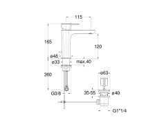 Смеситель для раковины CRISTINA KING KG21151