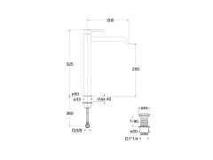 Смеситель для раковины CRISTINA PiX PX22228