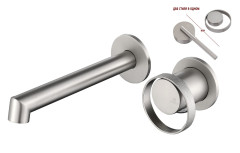 19144-G Встроенный смес для рак. (САТИН) GANZER  (10/1шт)