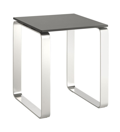 Gedy, квадратный стул, цвет хром - пластик антрацит