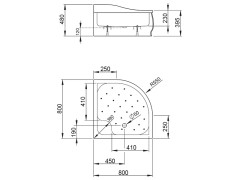 Душевой акриловый поддон RADAWAY KORFU 4S88400-03