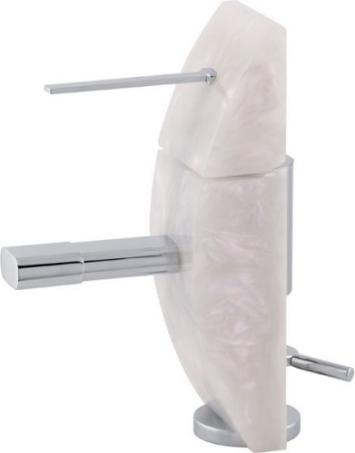 Mariner Eau de Mariner, однорычажный смеситель для раковины с донным клапаном, цвет белый жемчуг