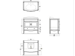 Тумба под раковину SIMAS ARCADE ARMC90B