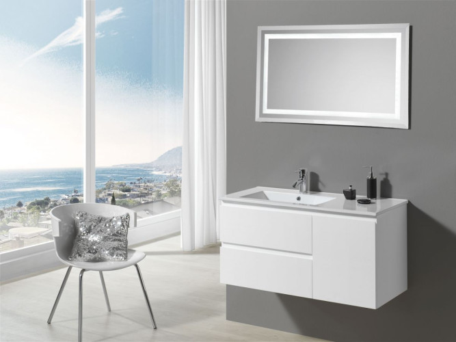 Комплект мебели IBX YASMIN, 1200 мм, цвет белый глянцевый лак