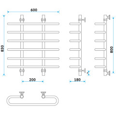 Полотенцесушитель Energy AЕRO 800/600
