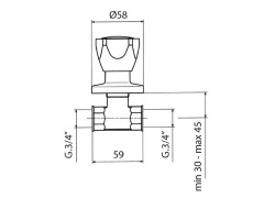 Вентиль встраиваемый MAMOLI ALFA-BETA 21220000A021