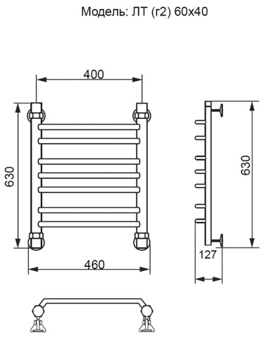 Полотенцесушитель Ника TRAPEZIUM ЛТ (Г2) 60/40
