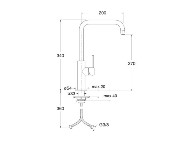 Смеситель для кухни CRISTINA KITCHEN KT56346