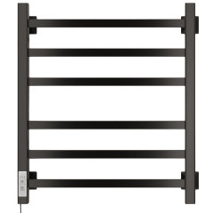 Полотенцесушитель Электрич.кабельный Ника STEP-1 60/50 RAL9005 черный матовый левый тэн