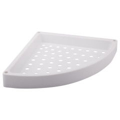 331-1 Полка угловая 1-ярусная (пластик, белый) РОТАТО  (20/1шт)