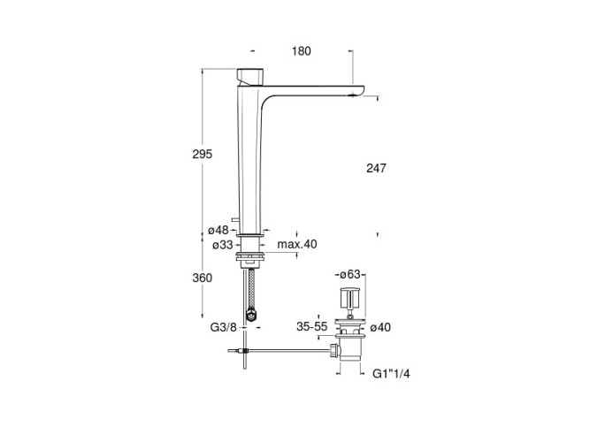 Смеситель для раковины CRISTINA KING KG22351