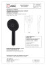 AQG, ручной душ антикальцевый NITE RD 120 мм, 2х режимный, цвет черный матовый