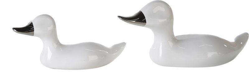 Casablanca, керамическая большая утка "Эмми", цвет бело-серебристый