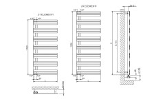 Cordivari Celine, полотенцесушитель водяной 500/1163, цвет хром