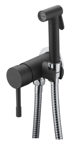 Смеситель гигиенический, Uno. Black Chrome