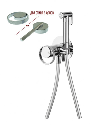 19157 Смеситель встраиваемый с ГИГ. душем (ХРОМ) GANZER (10/1шт)